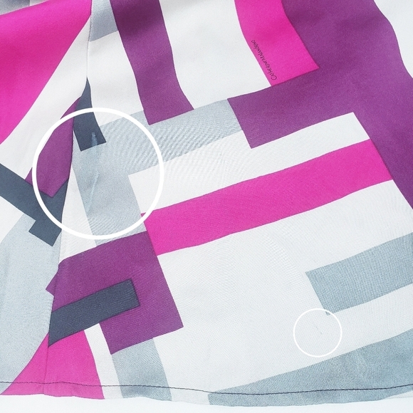 Vintage Catherine Malandrino Silk Geometric Shift Dress - Picture 13 of 15